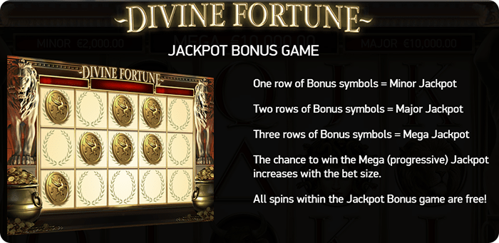 Bonus game Divine Fortune.