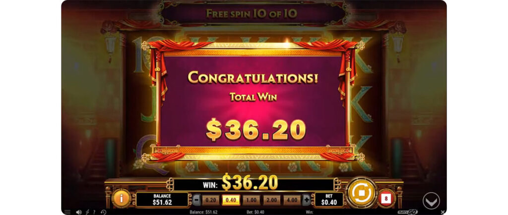 Imperial Opera slot win. 