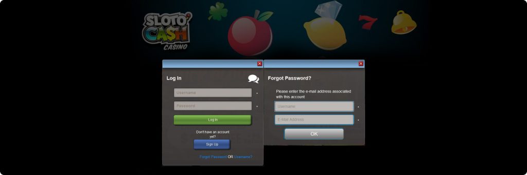 Slotocash Casino Log In.