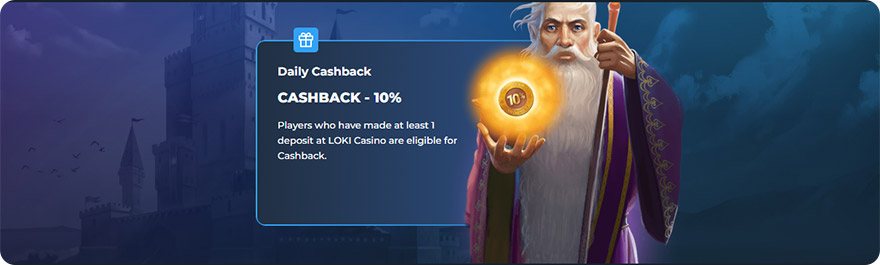 Loki casino cashback.