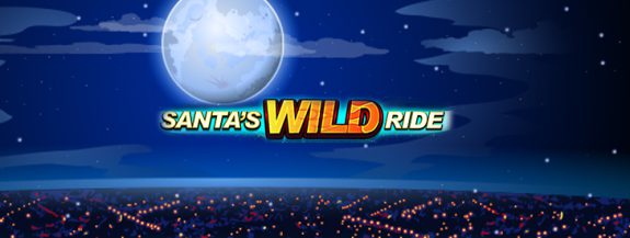 Logo Santa's Wild Ride slot machine.