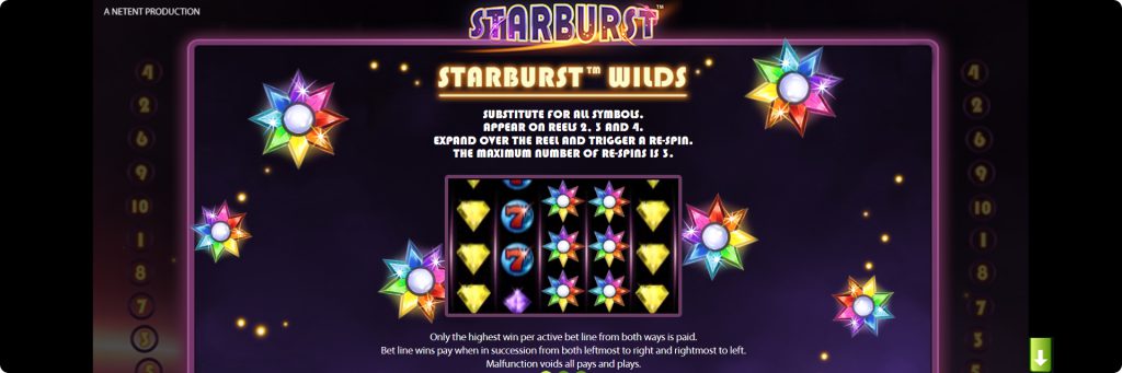 Starburst slot machine.