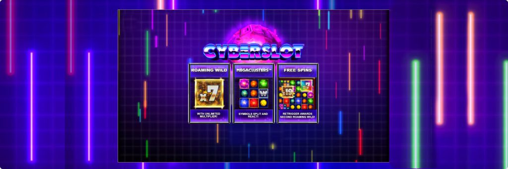 Cyberslot slot machine features.