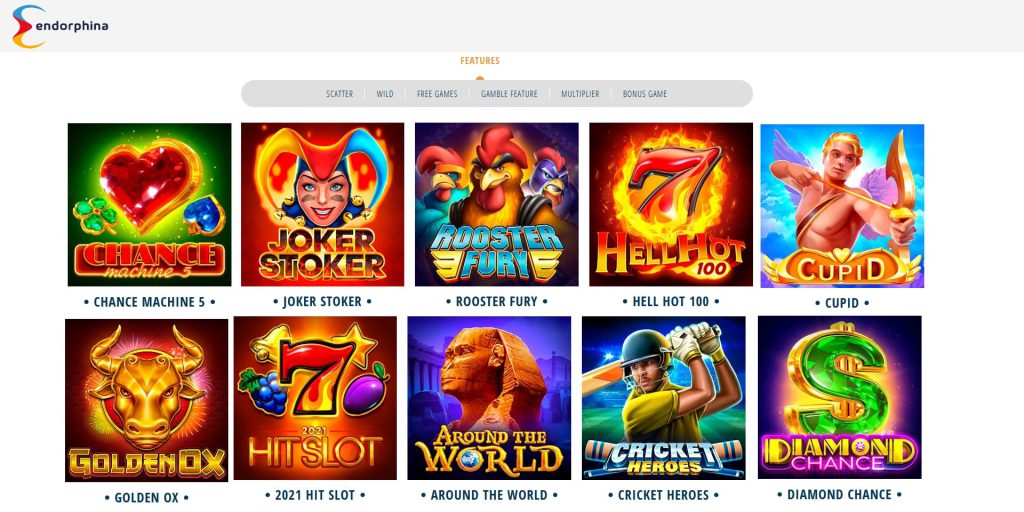 Endorphina slot machines features.