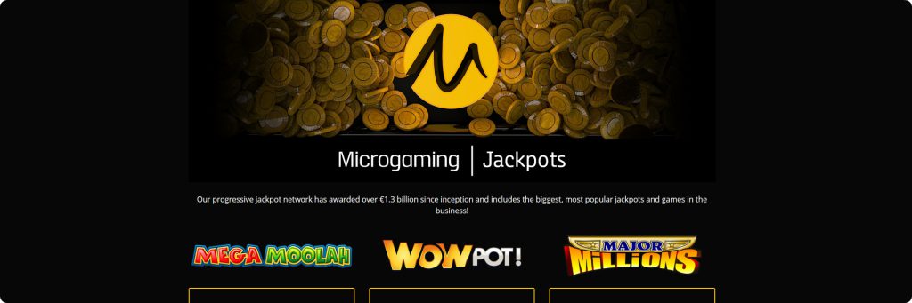 Microgaming slots jackpots.