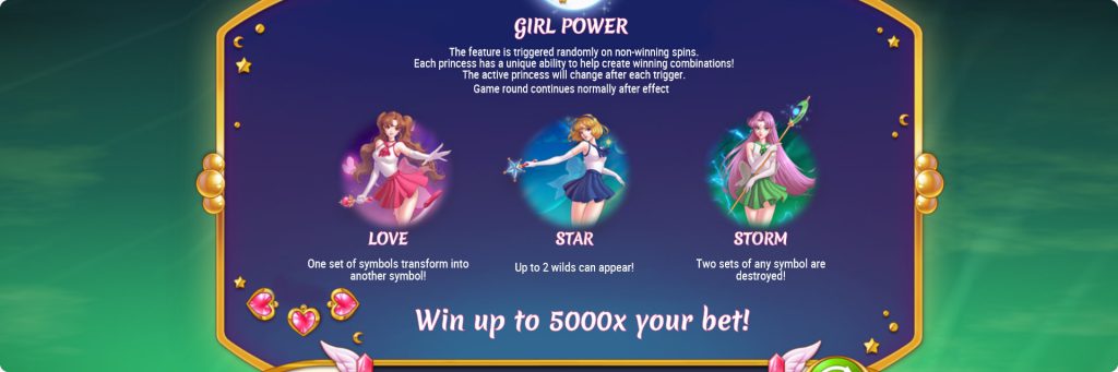 Moon Princess slot machine girls power.