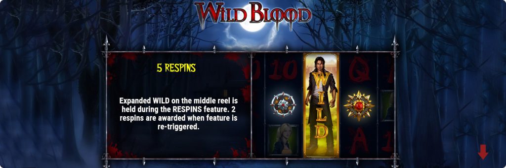 Wild Blood slot machine free spins.