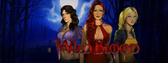 Wild Blood slot machine logo.
