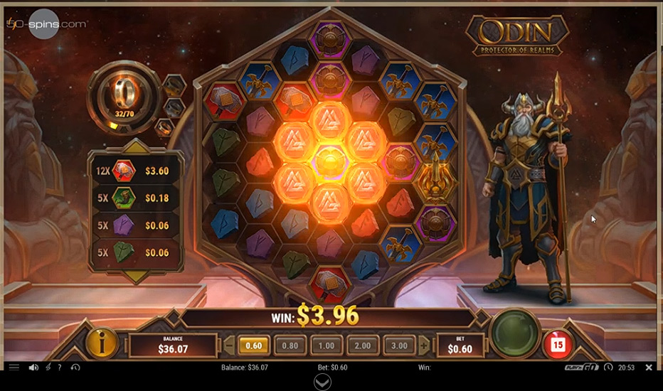 Odin Protector of Realms slot wins. 
