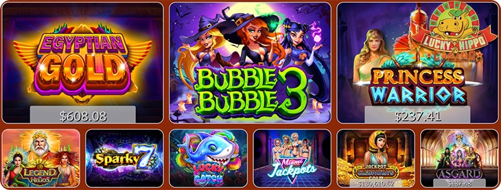 Lucky Hippo casino slots.