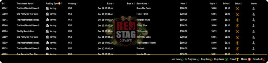 Redstag casino tournaments. 