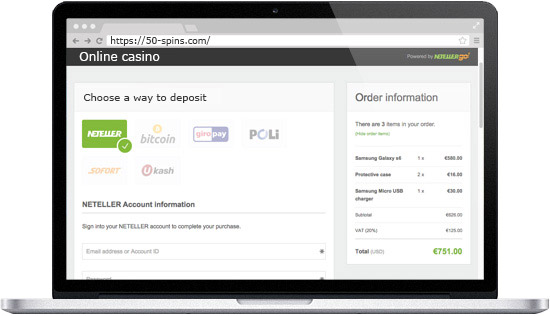 Neteller deposits and withdrawals. 