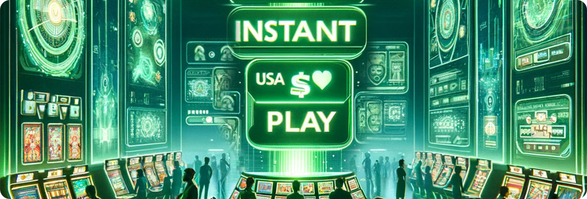 Instant play online casinos for USA players. 