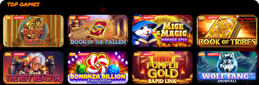 Arlekin casino top games.