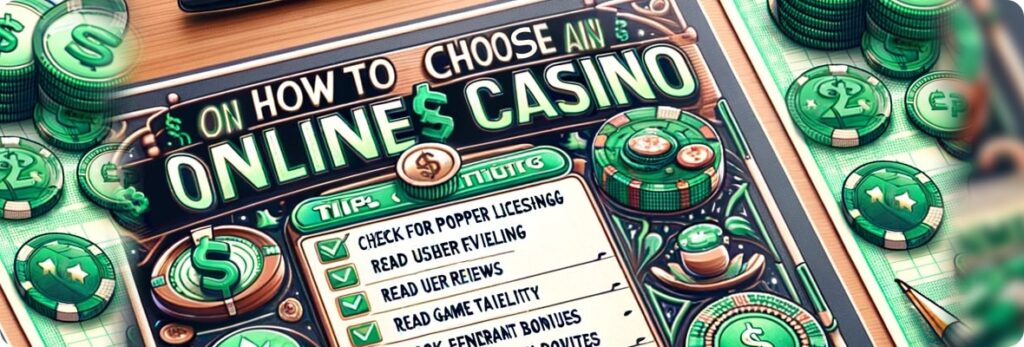 Checklist to choose online casino. 