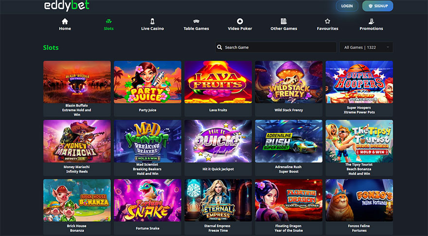 Eddybet casino slots.