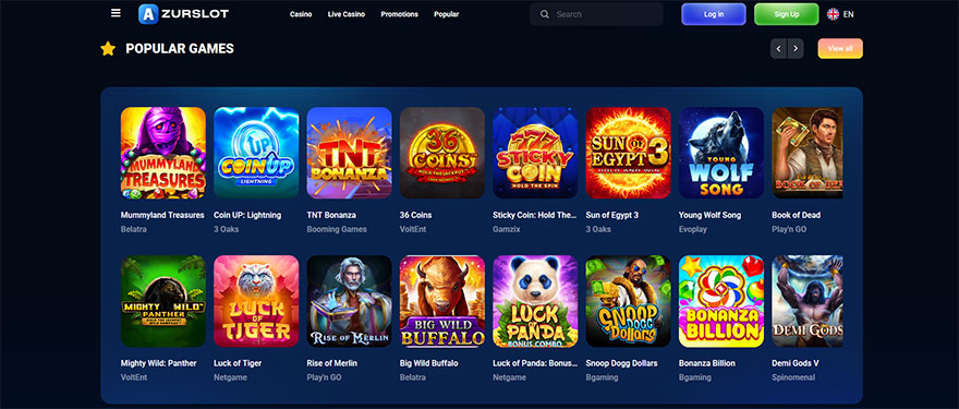 Azurslot casino slots.