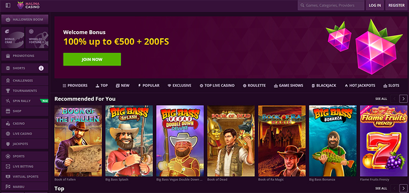 Malina casino review.