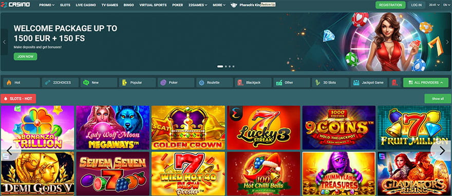 22Bet casino review.